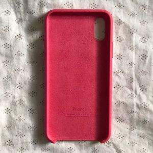 Pink Suede Inside iPhone X Case